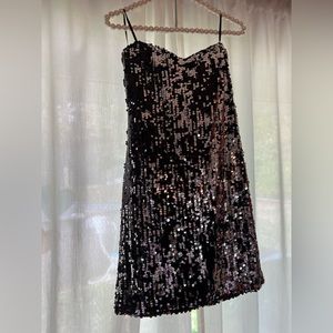 Black & Silver Sequin mini dress